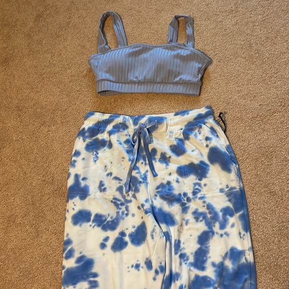 Tie dye cotton blend sweat pants - Picture 8 of 9